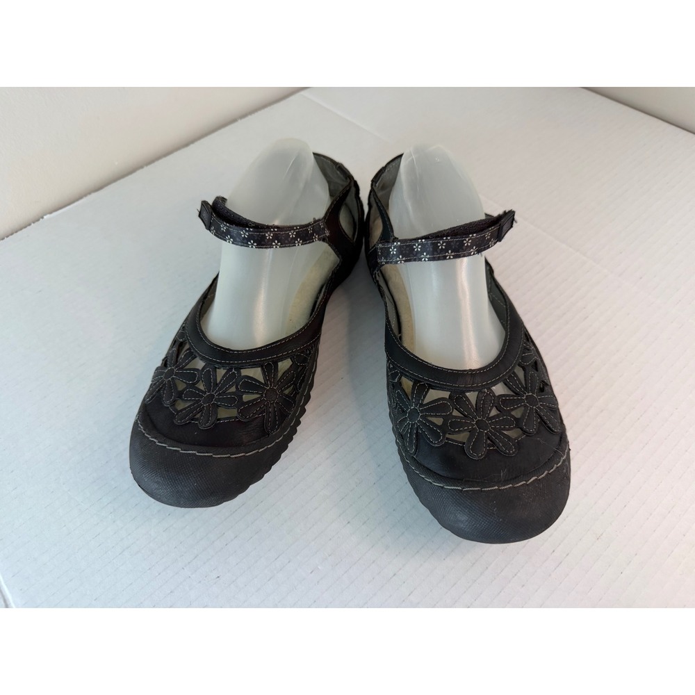 Jambu JBU Flocking Leather Black Sandals Beach Vacation Resortwear Women's 11M